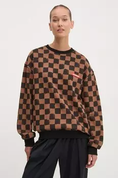 Хлопковая толстовка Sprayground, коричневый