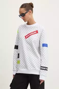 Хлопковая толстовка Sprayground, серый