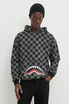 Хлопковая толстовка Sprayground, серый