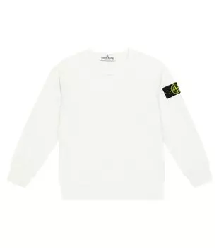 Хлопковая толстовка Stone Island Junior, серый