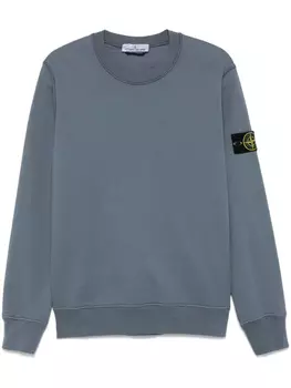 Хлопковая толстовка Stone Island, синий