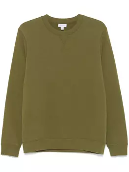 Хлопковая толстовка Sunspel, зеленый