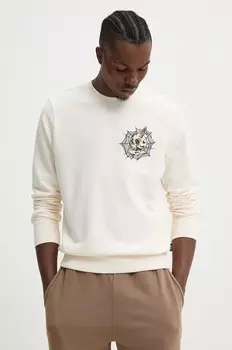 Хлопковая толстовка Superdry, бежевый