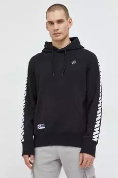 Хлопковая толстовка Superdry, черный