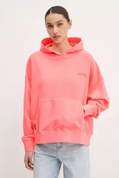 Хлопковая толстовка Superdry, оранжевый