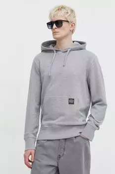 Хлопковая толстовка Superdry, серый