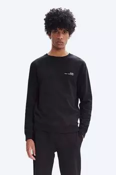Хлопковая толстовка Sweat Item A.P.C., черный