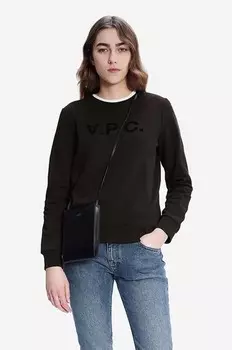 Хлопковая толстовка Sweat Viva A.P.C., черный