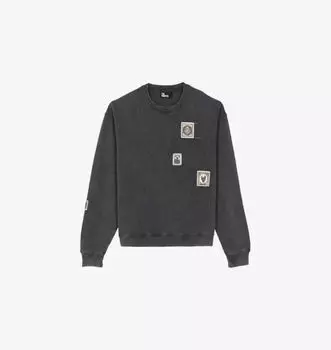 Хлопковая толстовка свободного кроя с круглой горловиной и вышивкой Stamp-Shipping The Kooples, черный