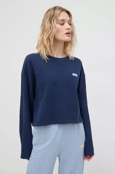 Хлопковая толстовка Tee SHIRT COURT ML COL BATEAU American Vintage, темно-синий