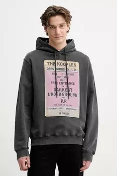 Хлопковая толстовка The Kooples, серый