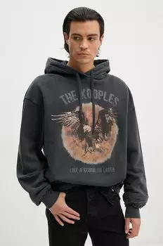 Хлопковая толстовка The Kooples, серый