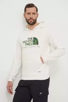 Хлопковая толстовка The North Face, белый