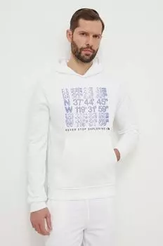 Хлопковая толстовка The North Face, белый