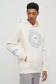 Хлопковая толстовка The North Face, бежевый