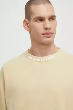 Хлопковая толстовка The North Face, бежевый