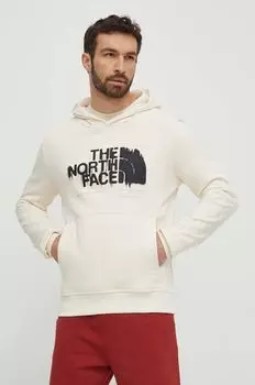Хлопковая толстовка The North Face, бежевый