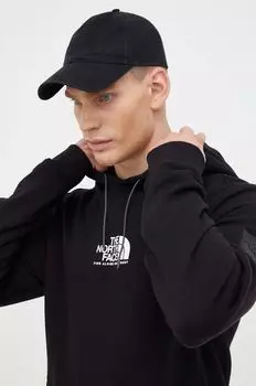Хлопковая толстовка The North Face, черный