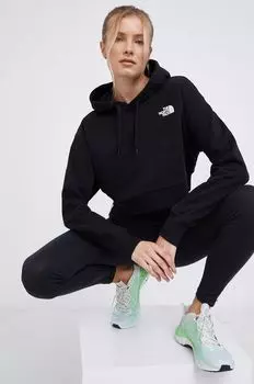 Хлопковая толстовка The North Face, черный