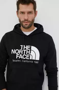 Хлопковая толстовка The North Face, черный