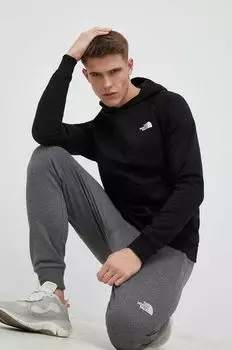 Хлопковая толстовка The North Face, черный