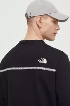 Хлопковая толстовка The North Face, черный