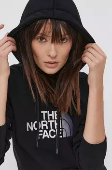 Хлопковая толстовка The North Face, черный