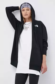 Хлопковая толстовка The North Face, черный