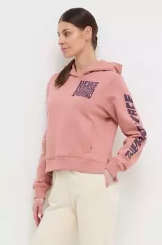 Хлопковая толстовка The North Face, розовый