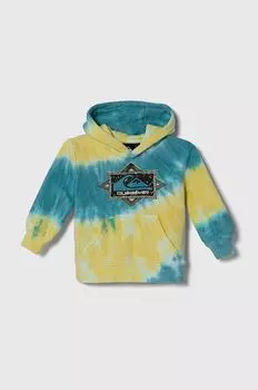 Хлопковая толстовка Tie Die Hood Quiksilver, синий
