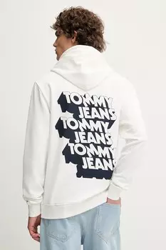 Хлопковая толстовка Tommy Jeans, белый