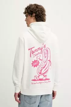 Хлопковая толстовка Tommy Jeans, белый