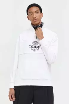 Хлопковая толстовка Tommy Jeans, белый