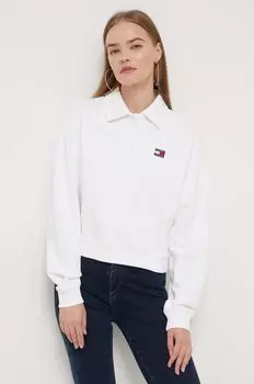 Хлопковая толстовка Tommy Jeans, белый