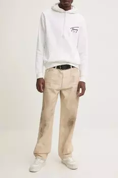 Хлопковая толстовка Tommy Jeans, белый