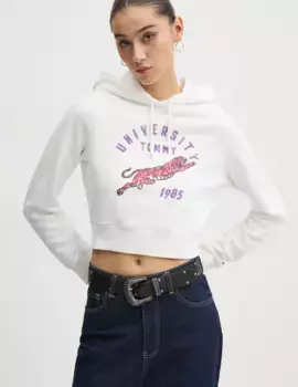 Хлопковая толстовка Tommy Jeans, белый