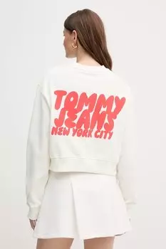 Хлопковая толстовка Tommy Jeans, белый