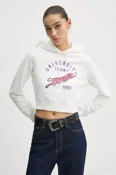 Хлопковая толстовка Tommy Jeans, белый