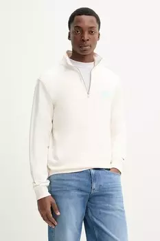 Хлопковая толстовка Tommy Jeans, бежевый