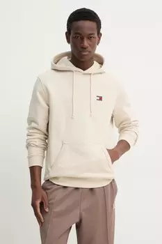 Хлопковая толстовка Tommy Jeans, бежевый