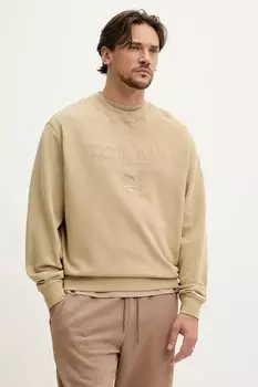 Хлопковая толстовка Tommy Jeans, бежевый