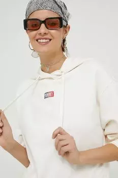 Хлопковая толстовка Tommy Jeans, бежевый