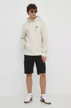 Хлопковая толстовка Tommy Jeans, бежевый
