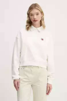 Хлопковая толстовка Tommy Jeans, бежевый