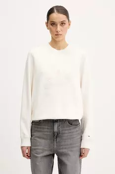 Хлопковая толстовка Tommy Jeans, бежевый