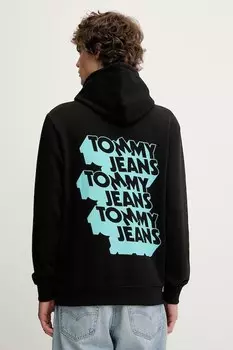 Хлопковая толстовка Tommy Jeans, черный
