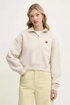 Хлопковая толстовка Tommy Jeans, черный
