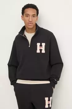 Хлопковая толстовка Tommy Jeans, черный