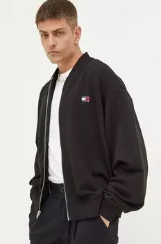 Хлопковая толстовка Tommy Jeans, черный