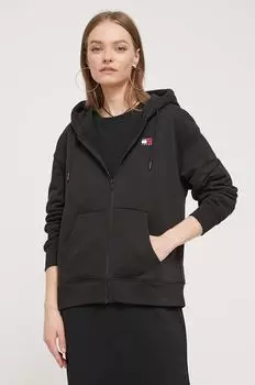 Хлопковая толстовка Tommy Jeans, черный